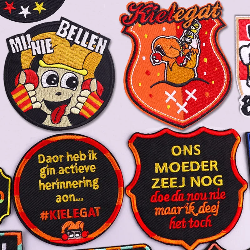 Niederlande Karneval Kielegat Emblem bestickte Patches Karneval Festival Patch Eisen auf Patches für Kleidung Dekor Feier
