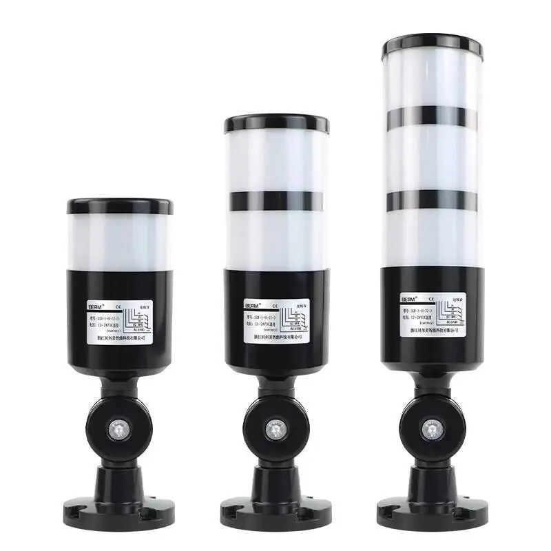 

Multicolor Fold Type Warning 60MM Tri-Color Signal Tower LED Machine Tool Equipment 220V Sound And Light Alarm Device 24V