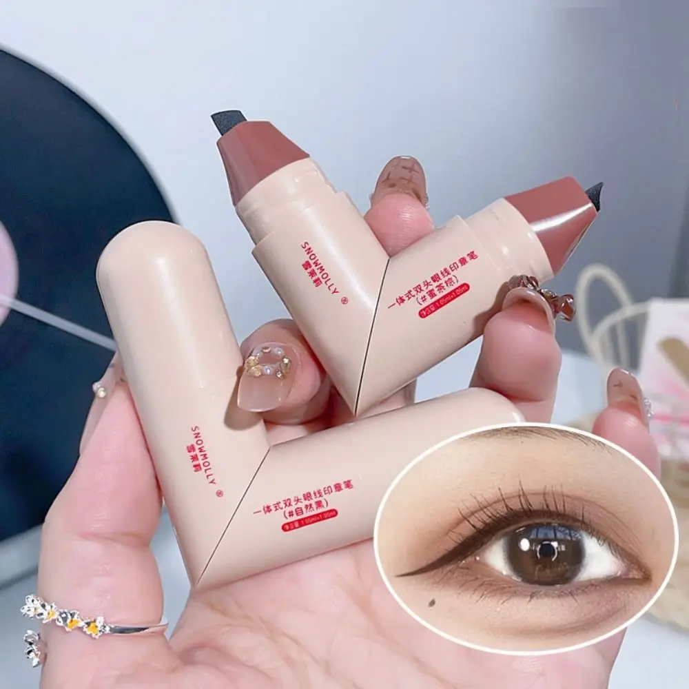 Neuer wasserdichter Eyeliner-Stempel, schnell trocknend, faltbar, Eyeliner-Stempel, langlebig, einfach zu bedienender Eyeliner-Stempelstift