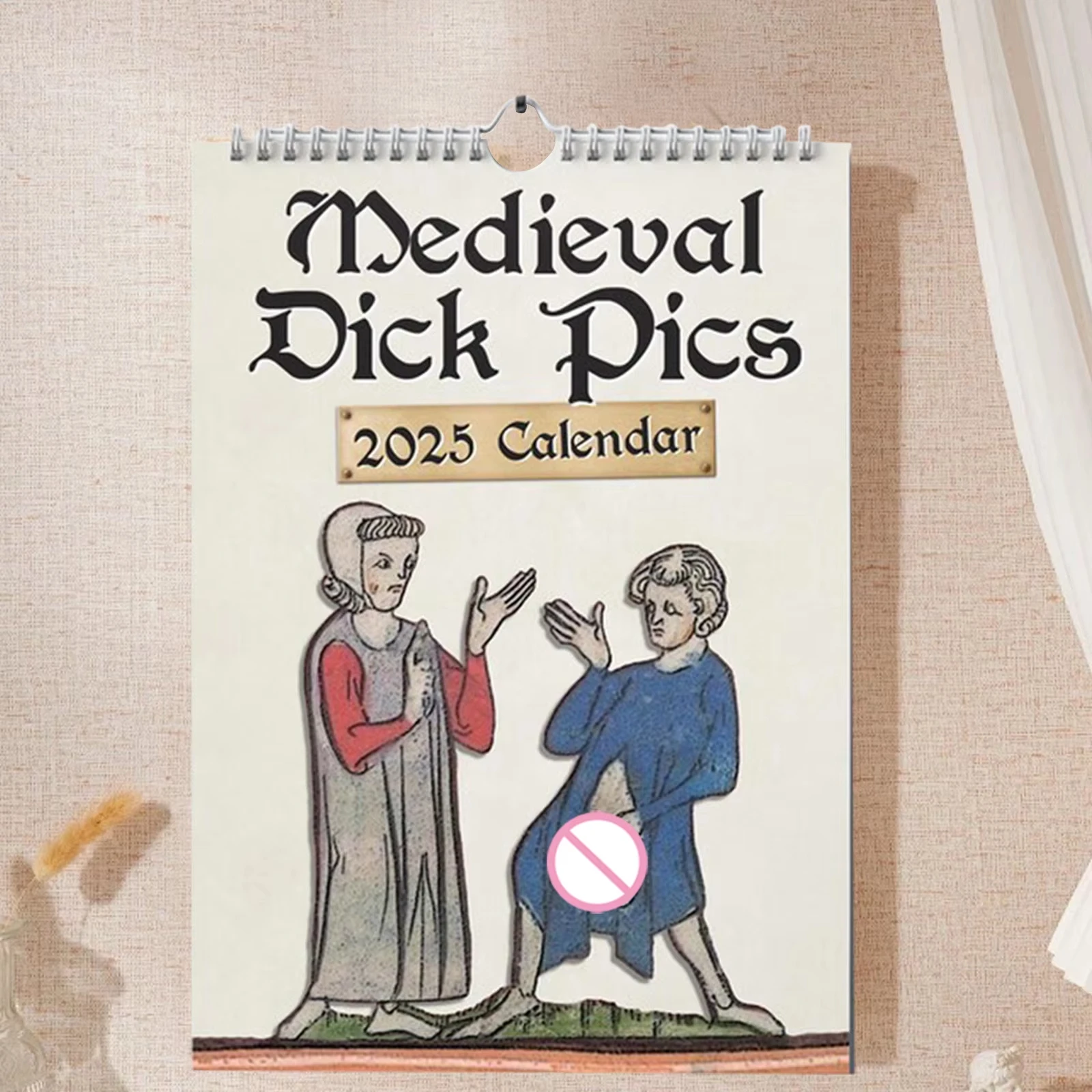 Medieval Dick Pics 2025 Calendar,Funny Rude Calendar Strange Wall Calendar Gag Gifts For History Enthusiasts Prankster