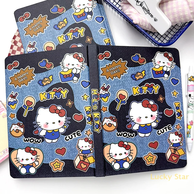 Cute Cartoon Kt Cat Notebook Simple Handbooks High Appearance Student Planner Diary Thickened Color Page Notebooks Gifts