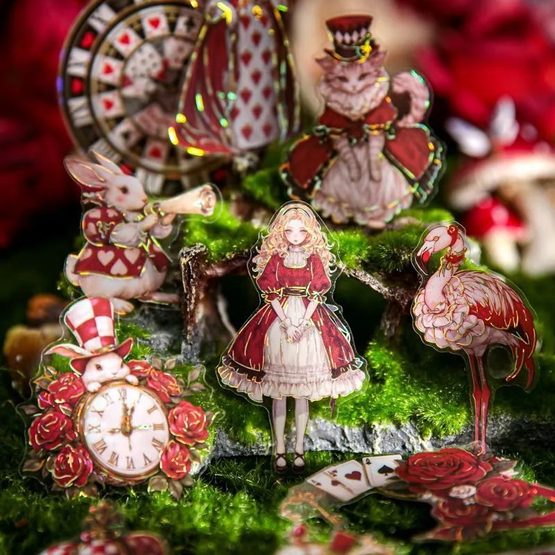 

60pcs Disney Alice in Wonderland Stickers DIY Scrapbooking Creative Decoration Diary Stickers Christmas Card Making Girls Gift