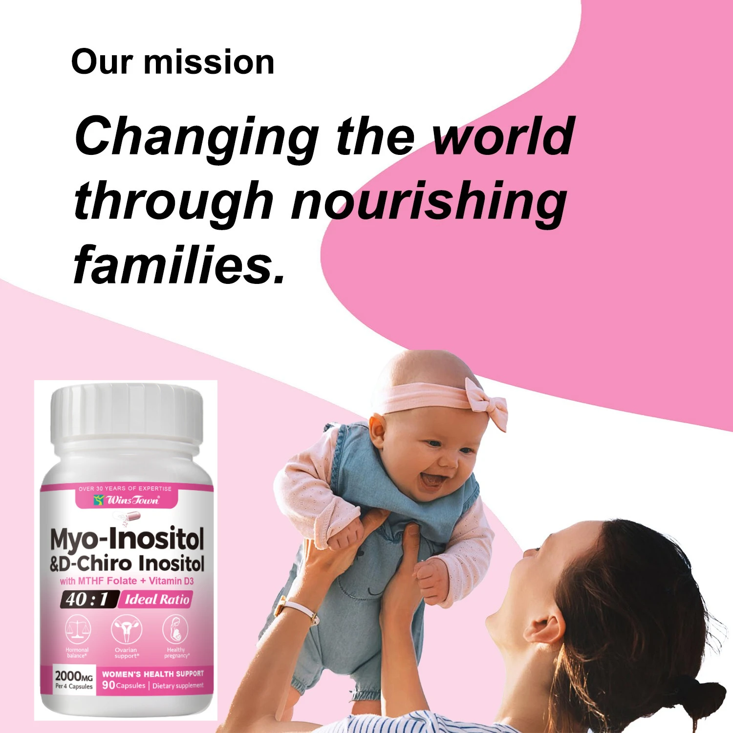 

Fertility Inositol Capsules 90 capsules supplement nutrients to promote health and improve metabolism health food