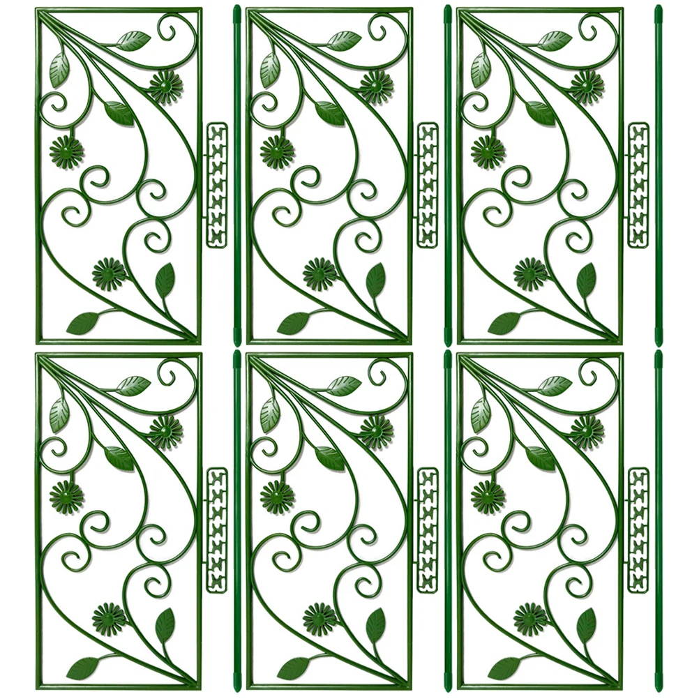 

6pcs Climbing Stand 114cmx45cm Plant Screen for Plant Climbing Stand Garden Trellis Green Support