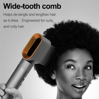 Styling Air Nozzle with Wide-Tooth Comb Attachment for Dyson Airwrap HS01 HS05 for Curly and Coily Hair