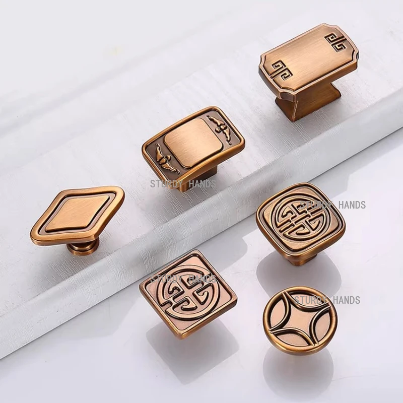 Zinc alloy Chinese retro cabinet single hole handle shoe cabinet cabinet furniture drawer handle hardware accessories