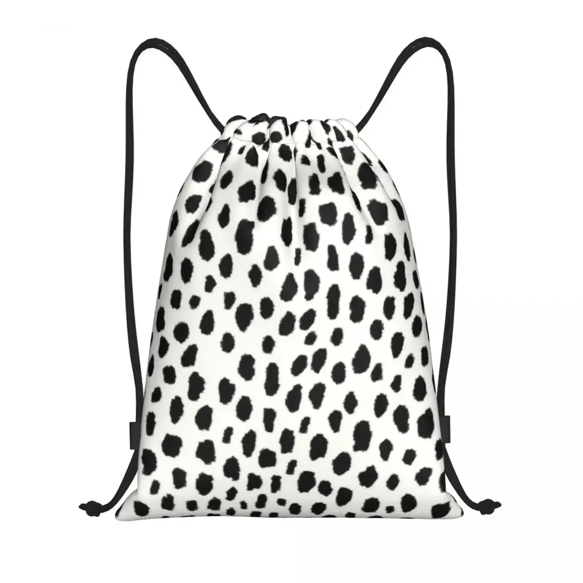 

Classic Dalmatian Spots Drawstring Bags Women Men Portable Gym Sports Sackpack Dog Polka Dot Training Storage Backpacks