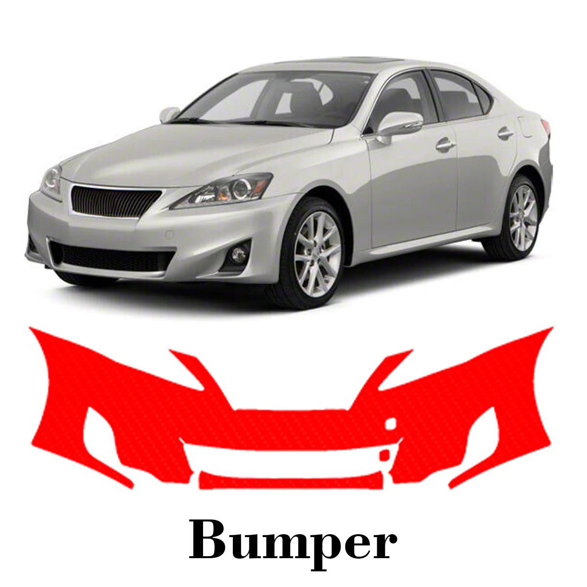 

Автомобильная предварительно вырезанная защитная пленка для краски, передний бампер, защита от царапин, внешний ТПУ PPF для Lexus IS 2009-2013