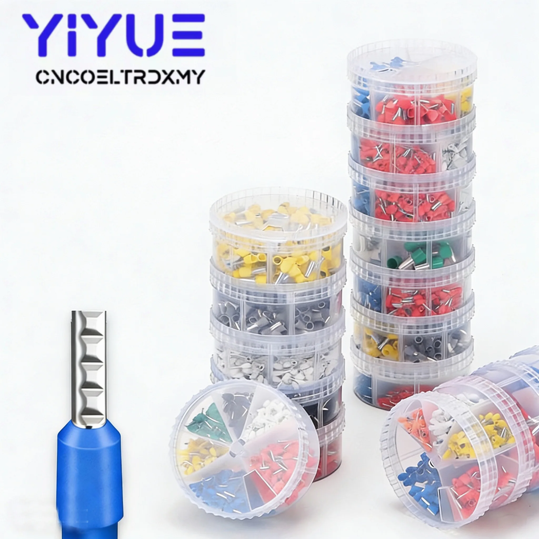 Pure Copper Cord End Terminals Kit Insulated Tubular Crimp Terminal Set E0208 E0308 E0508 E1008 Wire Connector
