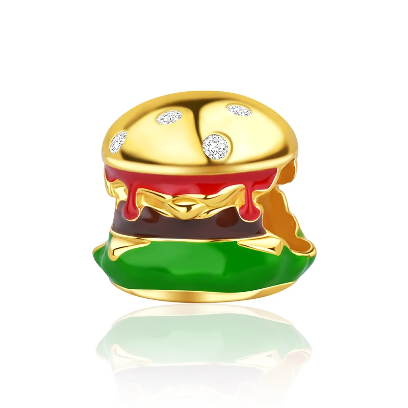 

Ahthen 925 Sterling Silver Hot Sale Beads Hamburg Dangle Charm fit Snake Chain Bracelets Necklaces for Women Jewelry Making