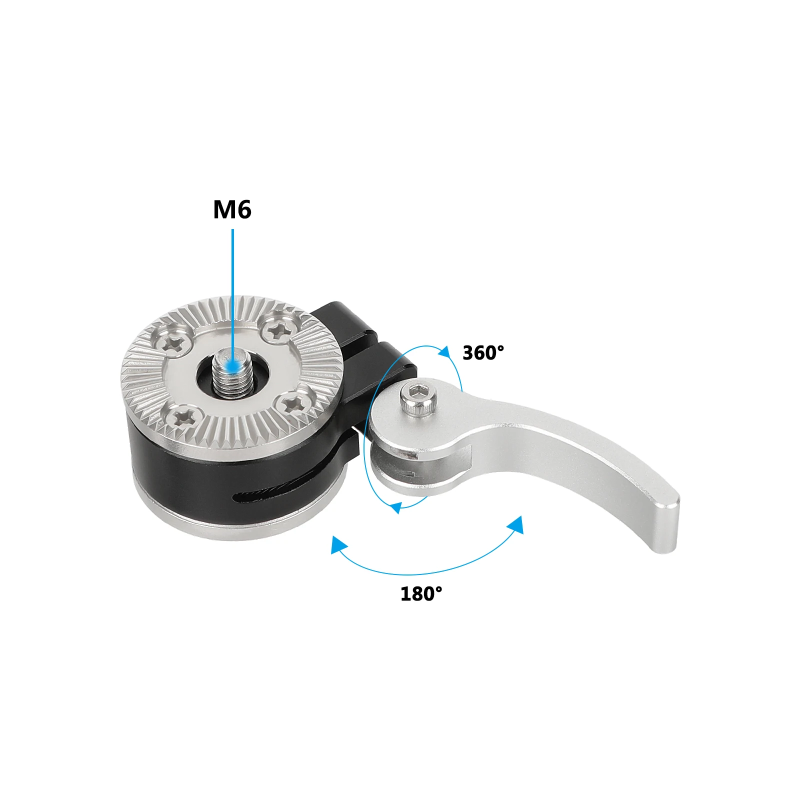 Kayulin Quick Adjust Dual-Sided  Rosette Adapter with M6 Female and Male Mounts For Camera Handgrips Cage Rig Arm