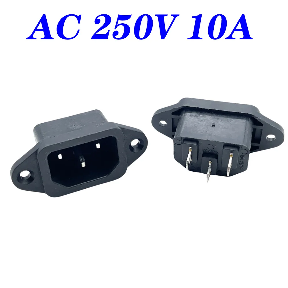 1-5pcs AC Power Socket Jack Terminal 3Pins AC Plug Automatic Rice Cooker Power Connector Wire Connectors