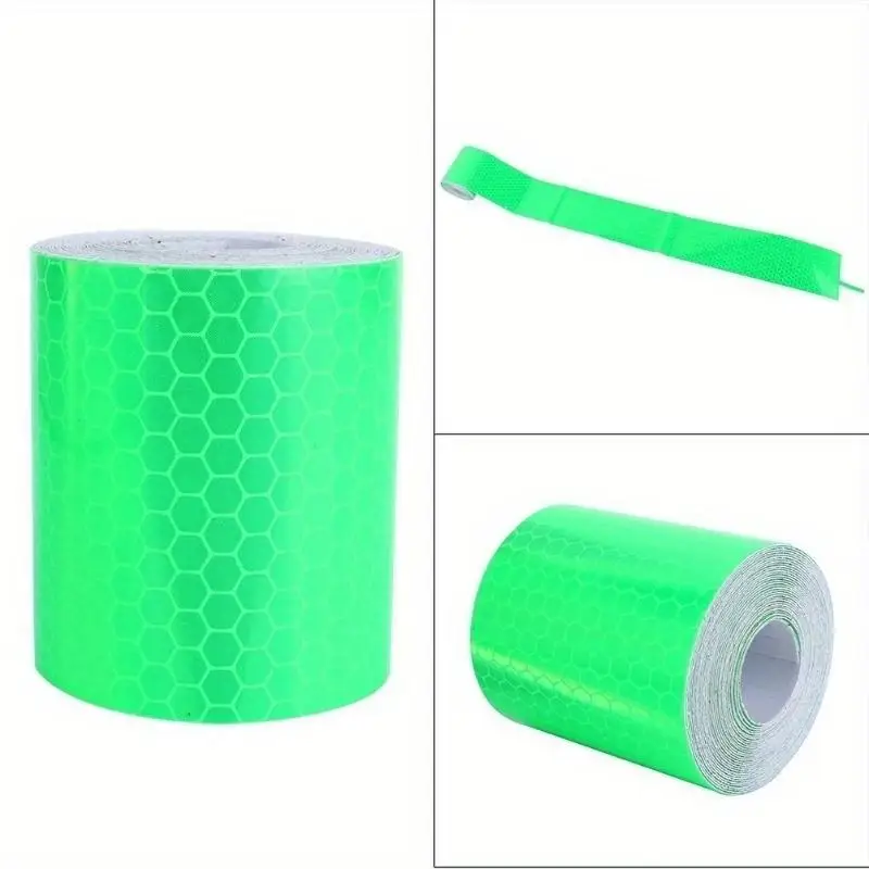 5Pcs/lot 5x300cm Reflective Safety Warning Tape Conspicuity Film Sticker Roll High Visibility Tape for Worksite Protection