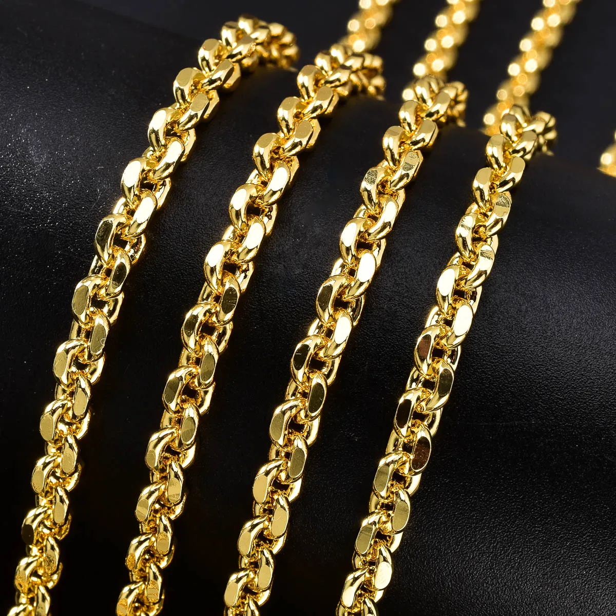 Italian 750 Men's Women's Necklace Geometric Diamond Interweaving Various Lengths Suitable Parties Weddings Hip-hop Punk Gifts