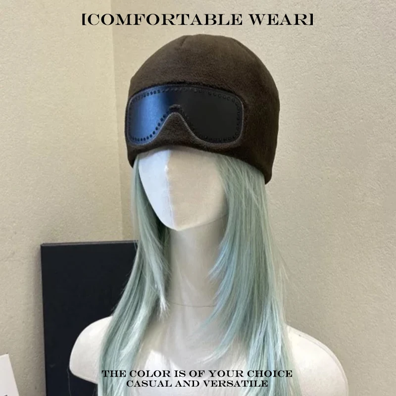 Теплые уличные модные флисовые рыбацкие шапки, персональные универсальные простые уличные новые мужские и женские очки в стиле ретро с нашивками, вязаные шапки