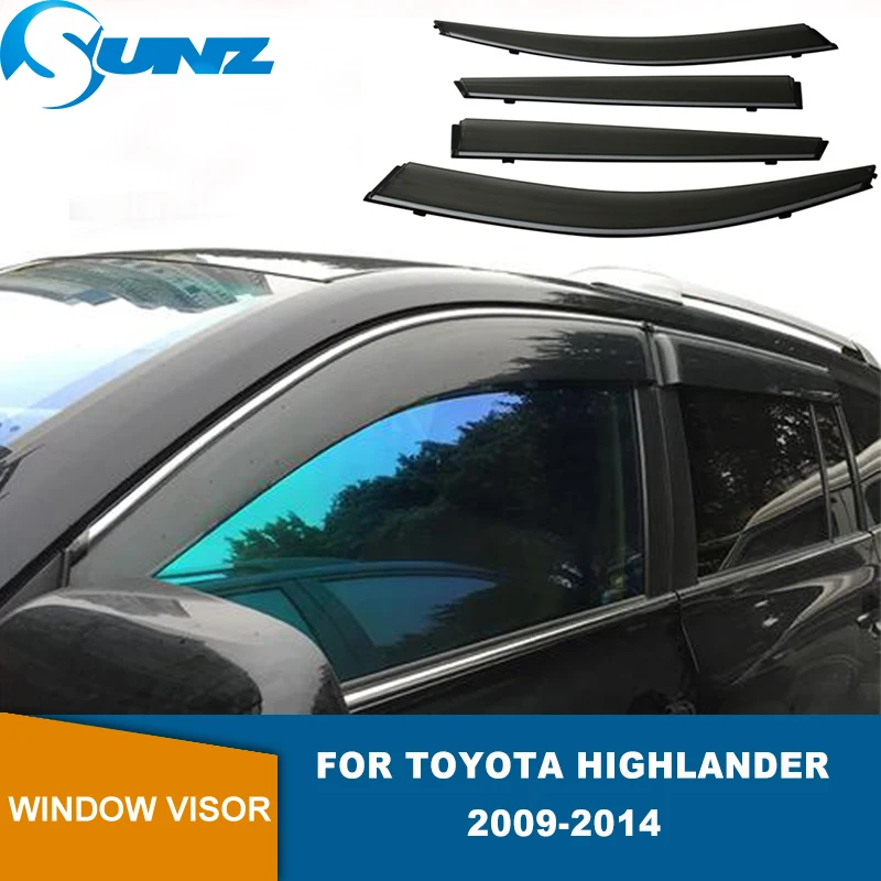 

Window Visor Vent Shade Rain Guard For Toyota Highlander Kluger 2009 2010 2011 2012 2013 2014 Weather Shields Sun Rain Guard