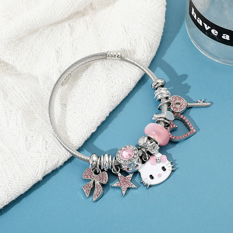 Bracelet Crystal Beads Kawaii Small Fresh Fashion Bangle Trendy Girl Hand Accessories Gifts