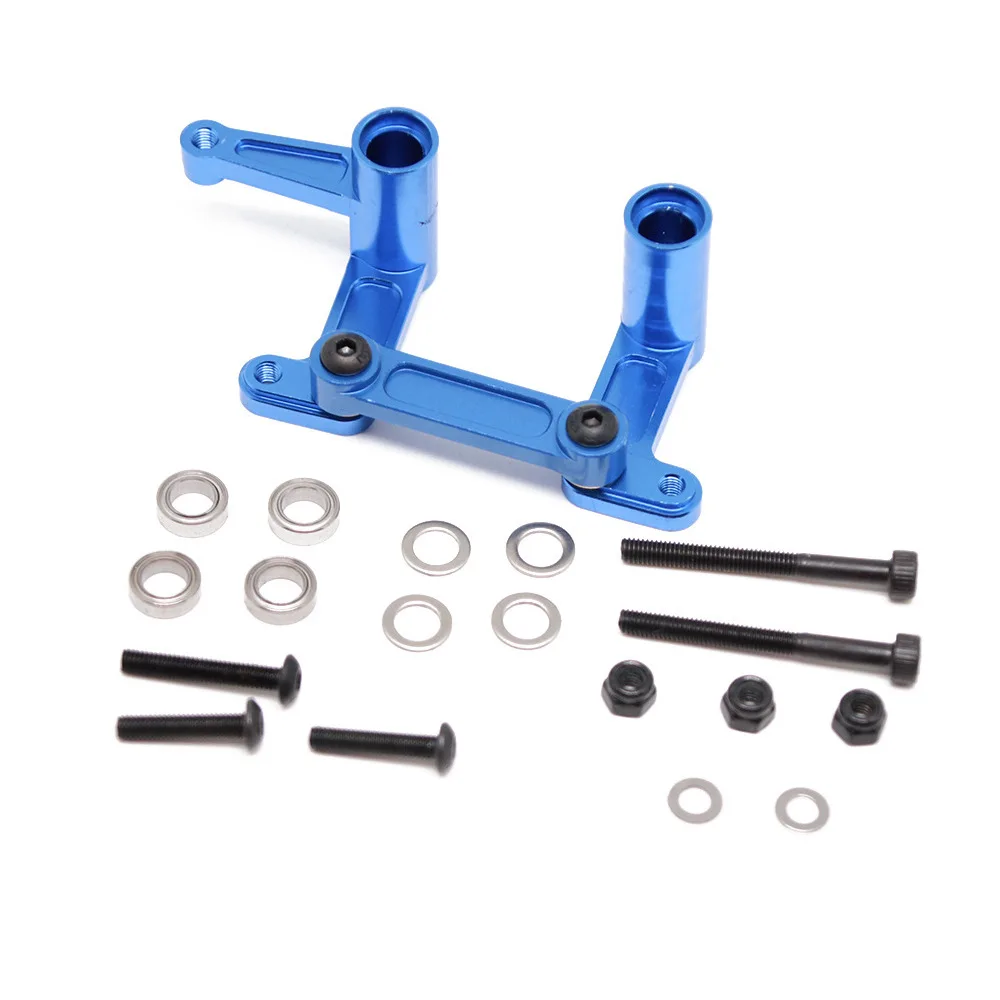 

Blue Replacement RC 1/10 Al Alloy Steering Bellcrank Set For 1/10 Traxxas Slash 2WD TRX Lightweight RC Car Steering Replace Set