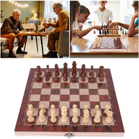 Large Chessboard Developing Strategic Thinking Chess Wooden Set 29x29cm Best Gifts Foldable Chess Board No Toxic for Boys Girls