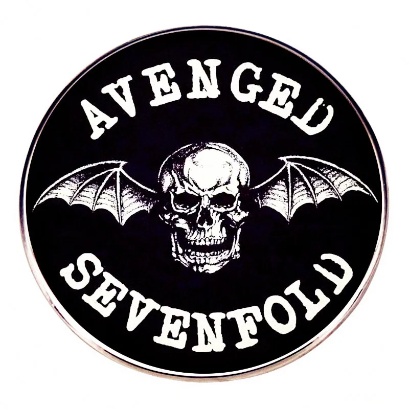 Avenged Sevenfold Rock Band Metal Badge Punk Gothic Style Brooch Dull Black Pins Fashion Jewellery Backpack Accessory Gifts