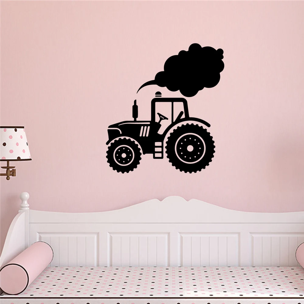 

1 pc nice tractor toy Decal Removable Vinyl wallpaper wallsticker Mural Poster For Home Decor Bedroom Waterproof Wall Art Decal
