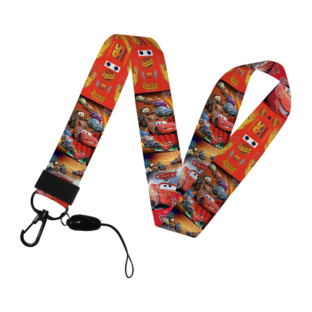 

Disney Lighting Cars Neck Strap Lanyard Card Cover Cartoon Badge Holder ID Card Students Hang Rope Kids Girls Boys Gifts