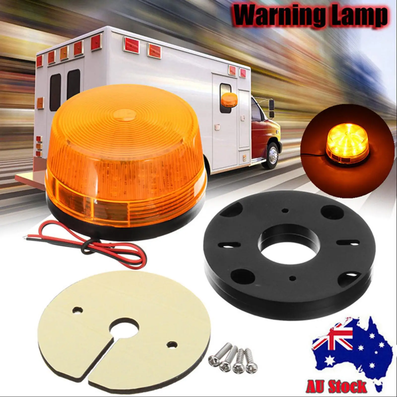 

12 Brightness LED Strobe Beacon Light Car Truck Emergency Warning Flashing Lights w/Magnetic Mount for truck trailer