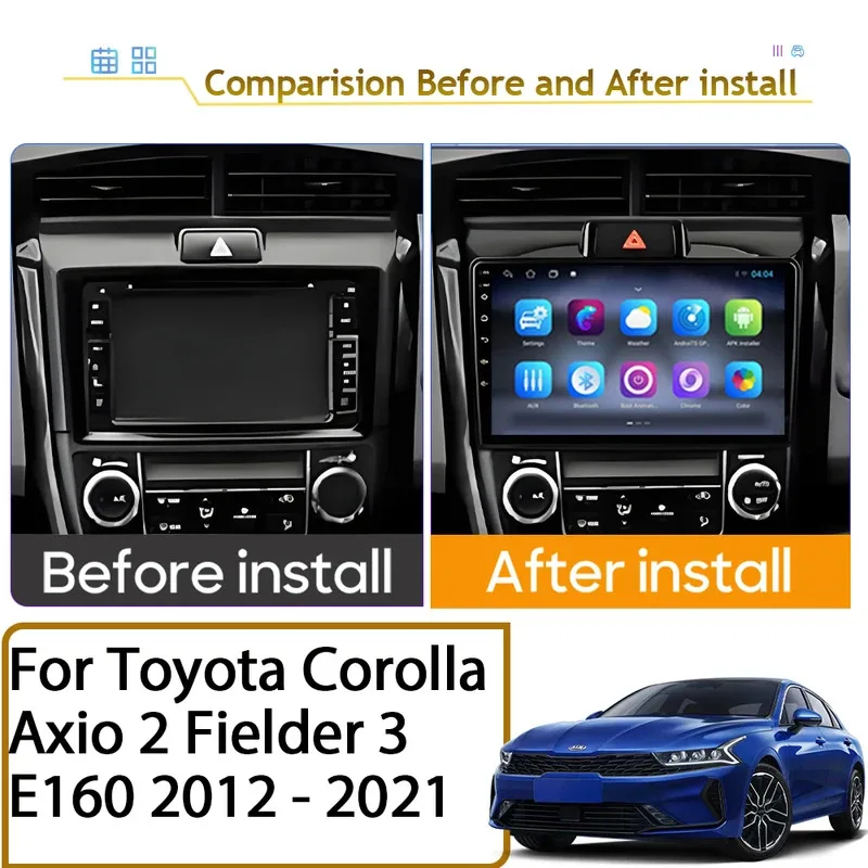 Android Car Radio For Toyota Corolla Axio 2 Fielder 3 E160 2012-2021 Carplay GPS Multimedia Video Player DSP Head Unit 2din DVD