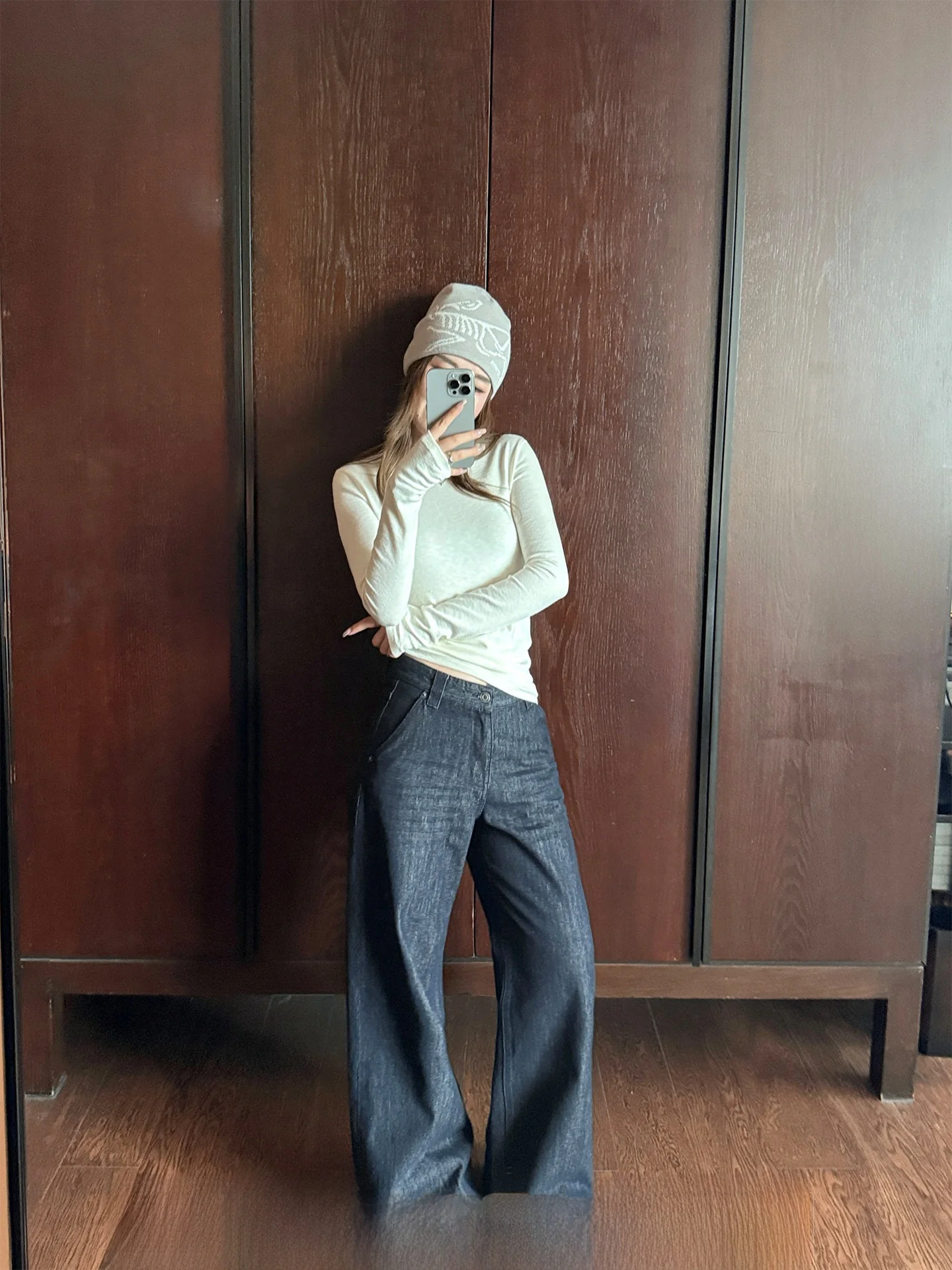 

Джинсы Xzichic Vintage Washed Original: повседневные, свободного кроя, женские, из нелиняющего хлопка, с завышенной талией, осенняя коллекция