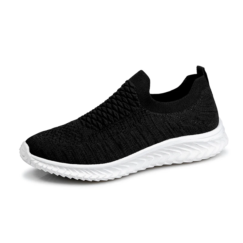 Women Men Sneakers Summer Low Top Casual Shoes Outdoor Breathable Sock Shoes Slip on Thick Soled Walking Shoes Plus Size 36-46