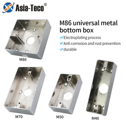 Type 86 Universal Wall Surface Mounted Bottom Box Socket Switch Panel Wall Mounted Zinc Metal Access Control Switch Junction Box