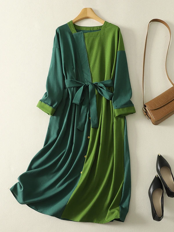 

Ethnic Sle Women's plus Size Dr Artistic Retro Color Blo Long Skirt A-Line Midi Dr Korean Commute Sle Long Sve