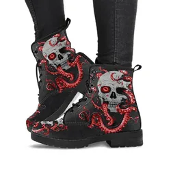 Zapatillas Mujer 2021 Round Toe Fashion Ankle Snow Boots Size 43 6 Boots Non Slip Platform Boots Lace Up women Shoes2021