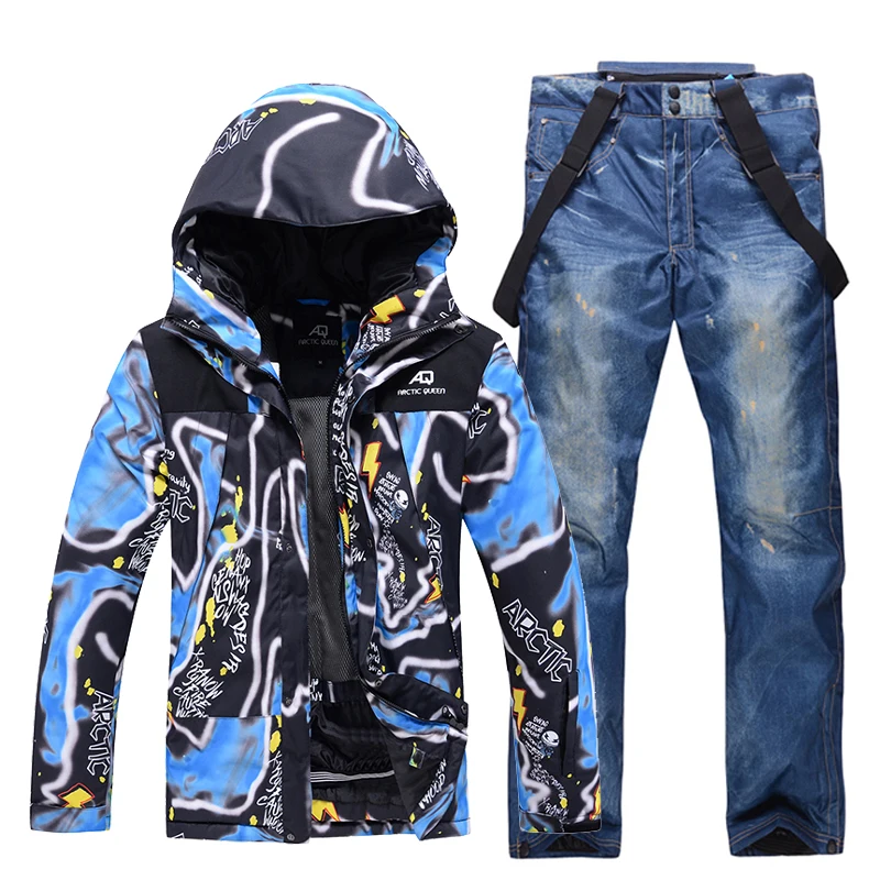 Men s Snow Suit Wear, Snow Wear Suit Sets, Snowboarding Suit Clothes, Ski Jacket and Pant Sets, Snowboard Sport Suit, Male Suit