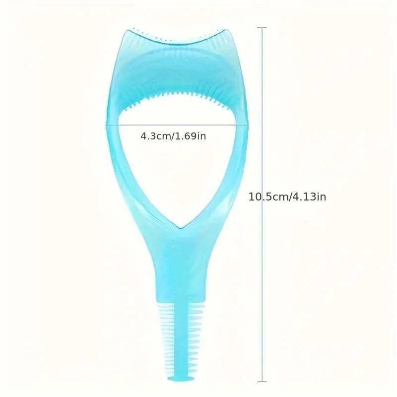 Modello applicatore mascara 3 in 1 con protezione e custodia per piegaciglia, supporto per eyeliner, aiuto per ciglia, strumento per il disegno delle sopracciglia