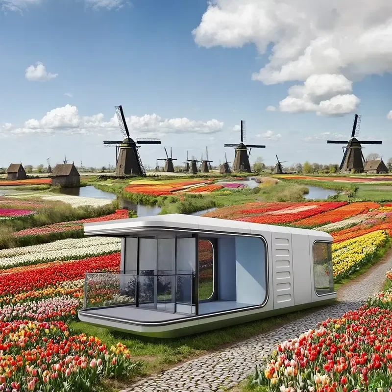 for Design Tiny House Eco-friendly Steel Cabin Model 20ft Prefab Home Office Workshop Portable Living