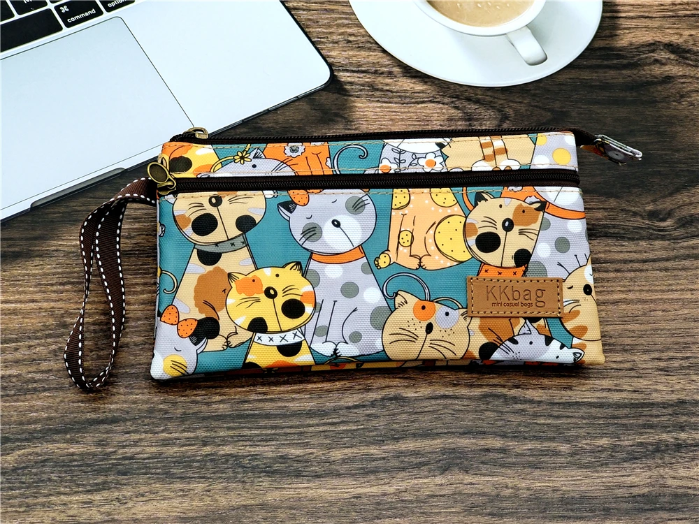 Polyester Wasserdichte Damen Münztasche Damen Organizer Brieftasche Weibliche Telefon Geldbörse Geldbeutel Clutch Handtasche Carteira für Mädchen – Detail 7