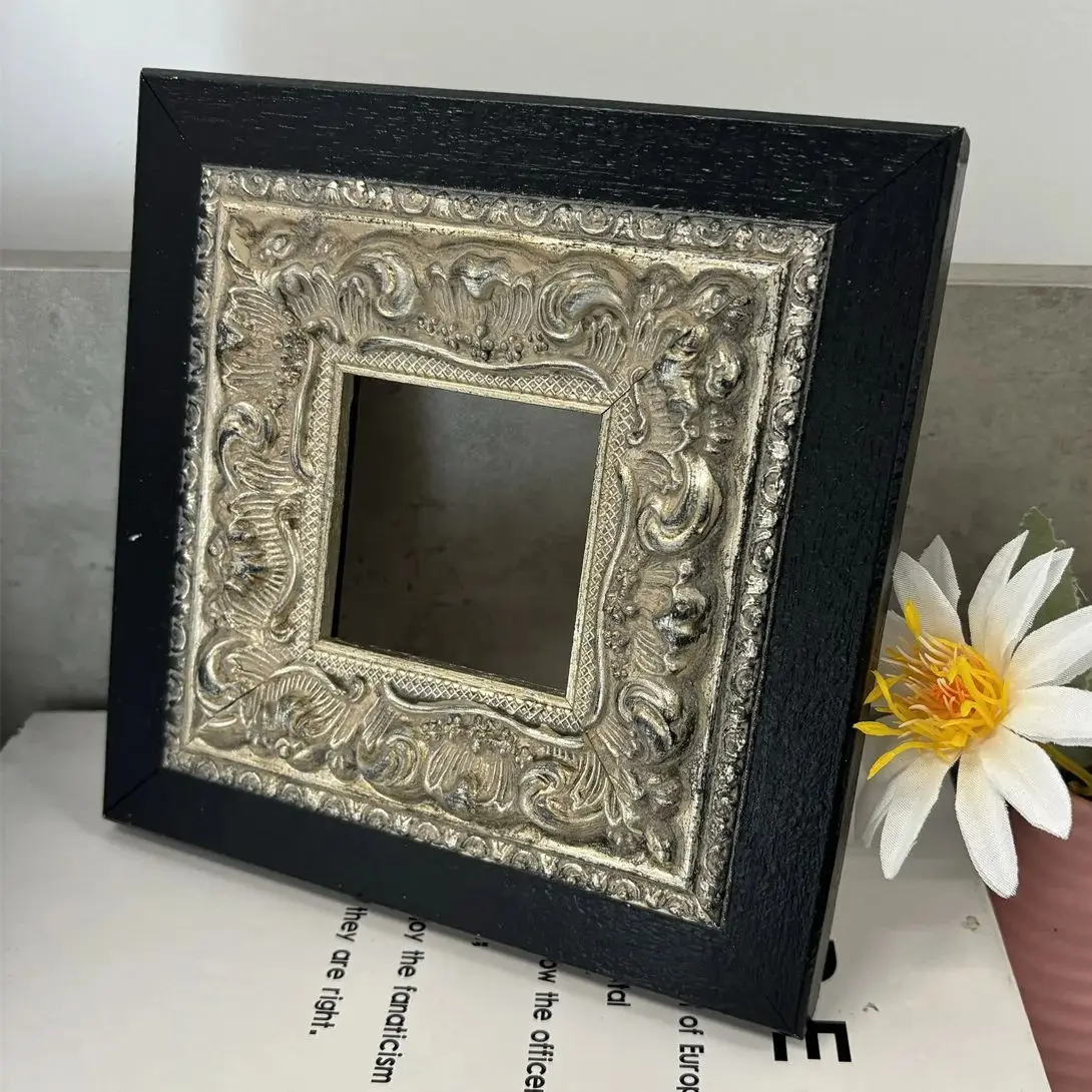 

Classic Printing Picture Frame Solid Wood Oil Painting Frame for Photo European Style Photo Frames On Background Wall 10*10cm