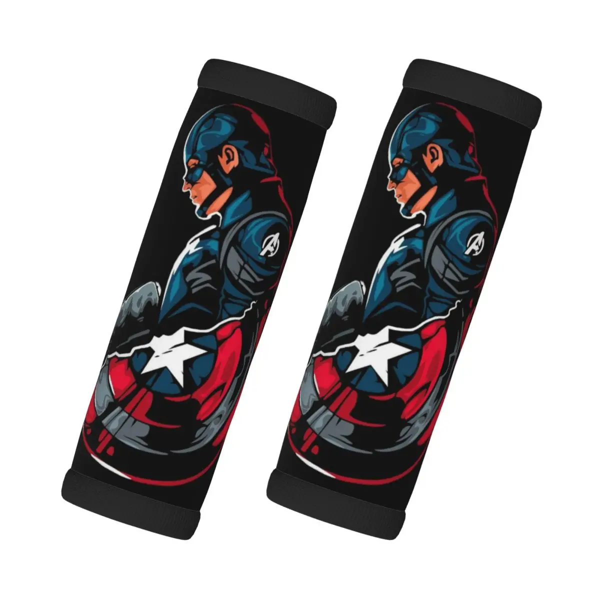

Custom Captain America 2 Pcs Luggage Handle Wrap Soft Grip Handle Cover Comfortable Neoprene Suitcase Identifier Travel