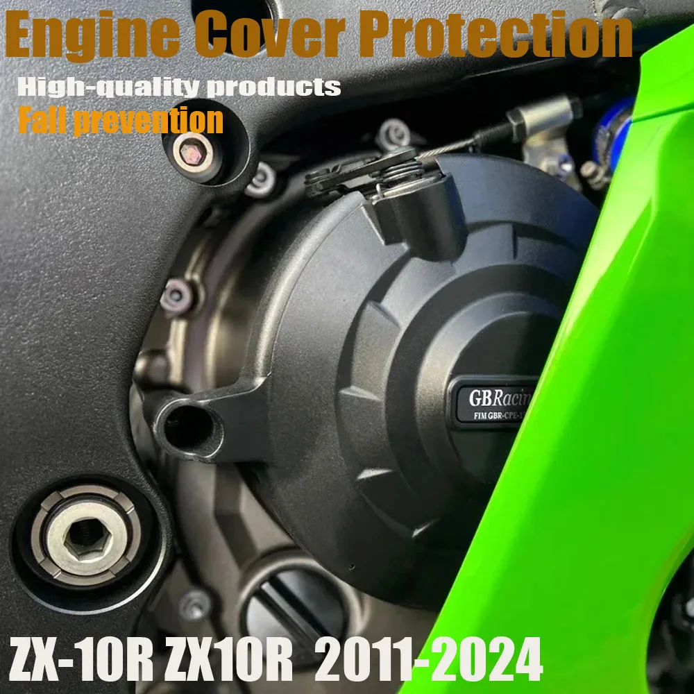 impact-resistant Motorcycle Engine Cover Protectors for KAWASAKI ZX-10R ZX10R 2011-2024 Tipping protection
