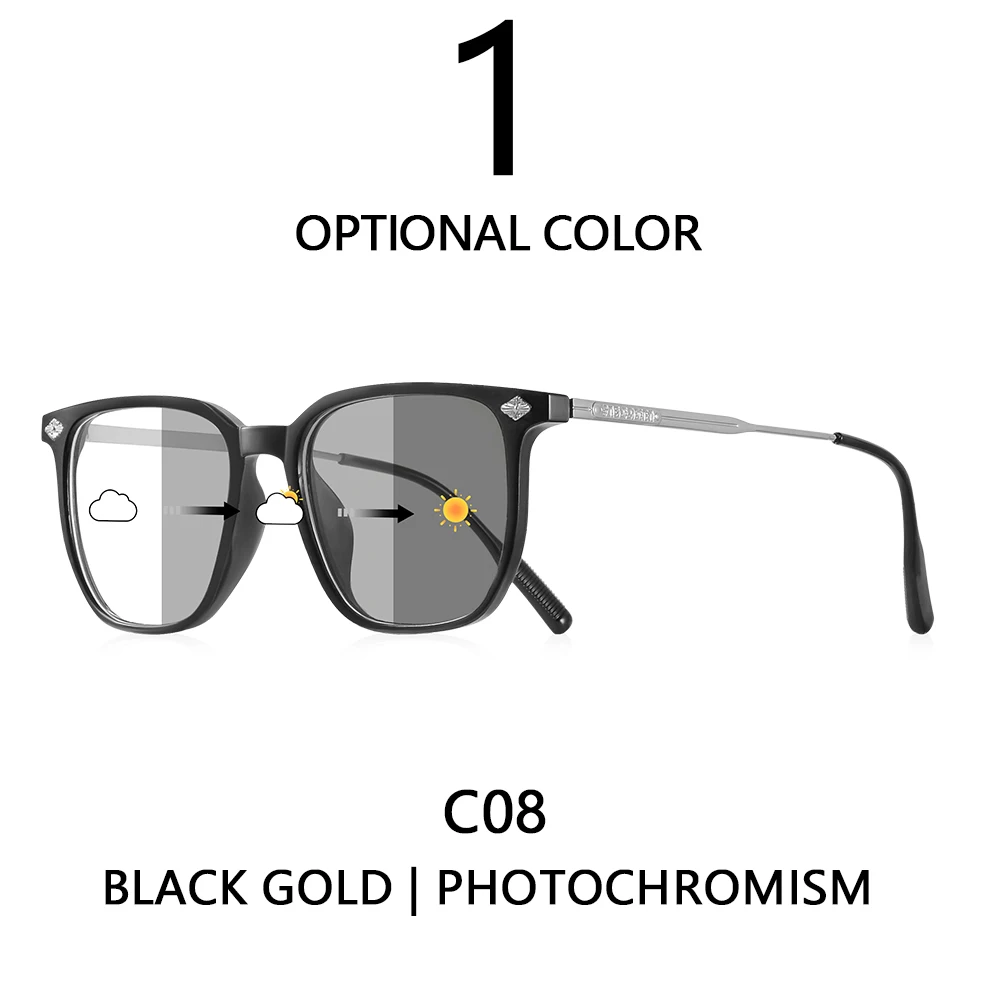 CRIXALIS Photochrome klassische Vintage-Sonnenbrille für Damen und Herren, Metallrahmen-Design, Sonnenschein-Laufbrille, UV400-Schirm – Detail 5