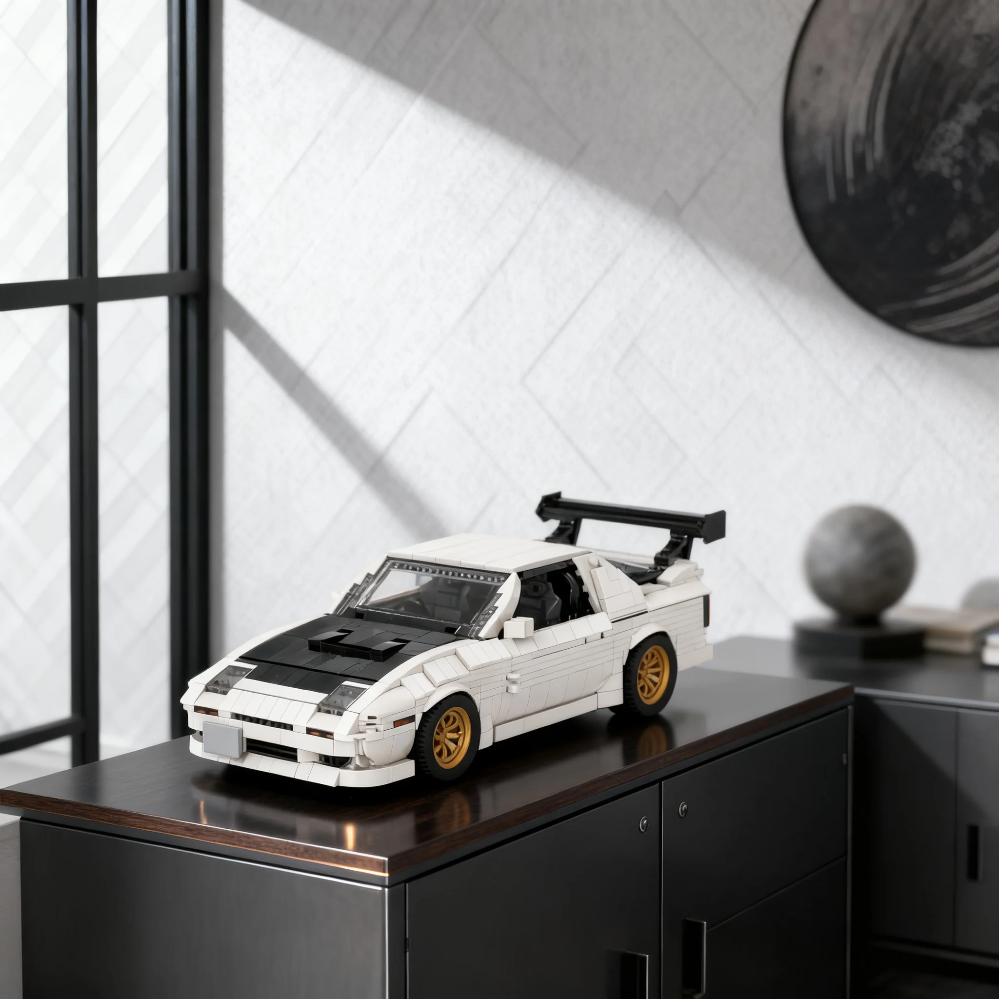 1590pcs MOC Mazda RX 7 FC Stage 5 Icons Model Toys Building Blocks Construction Christmas Gifts DIY Brick Education Kids Idea