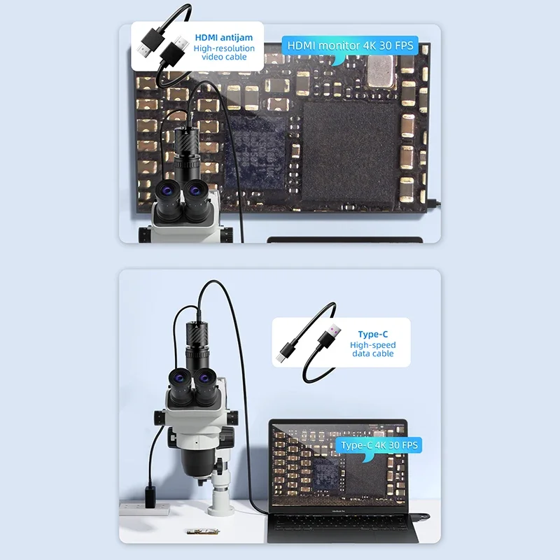 Industrial Camera QIANLI MEGA-IDEA CX60 Sony 4K 800W Pixels High Definition PC Connected Display for Mobile Electronic Repair