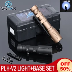WADSN PLH-V2 Flashlight Metal White LED Plhv2 Spotlight Mount 1300Lumens Outdoor Hunting Scout Light Base Fit Mlok Keymod