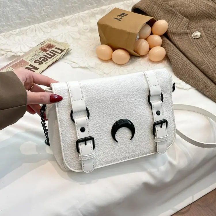 

Маленькая квадратная сумка премиум-класса с зерном личи, винтажная цепочка через плечо, элегантная минималистичная рабочая сумка на плечо для женщин