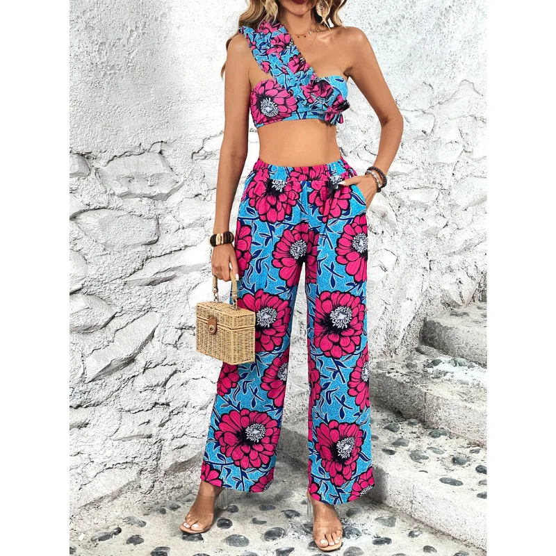 2024New Trousers Push up Bikini Sexy High WaistbikiniSplit Three Piece Swimsuit Women Wholesale Chiffon