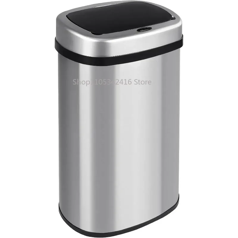 Smart Inductive Car Trunk Can, Stainless Steel Electric Plug-in & Battery Odor Proof Dustbin for Vehicle Use