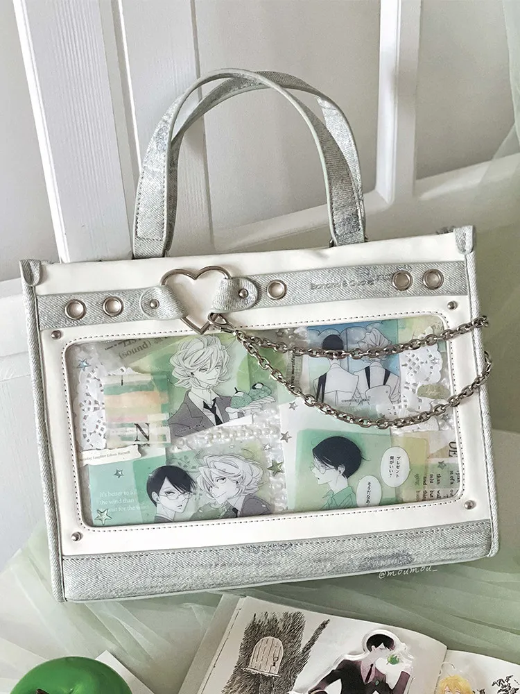 التصميم الأصلي سلسلة الحب العقد اليومي الألم حقيبة سعة كبيرة حلوة باردة المحمولة Crossbody نسيج رعاة البقر اليابانية