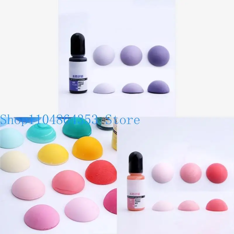 

652F 12 Colors Diy Water-based Color Essence Gypsum Cement Water-soluble Resin Handmade Color Paste Pigment for Cement