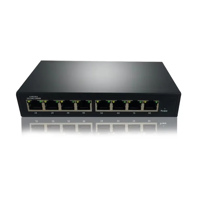 

Компактный 8-портовый пассивный PoE-коммутатор DC 24V с 7 портами Gigabit PoE 24V и 1 портом Gigabit RJ45 Uplink, нестандартный PoE-коммутатор Ethernet